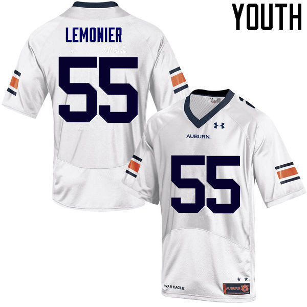 Youth Auburn Tigers #55 Corey Lemonier White College Stitched Football Jersey